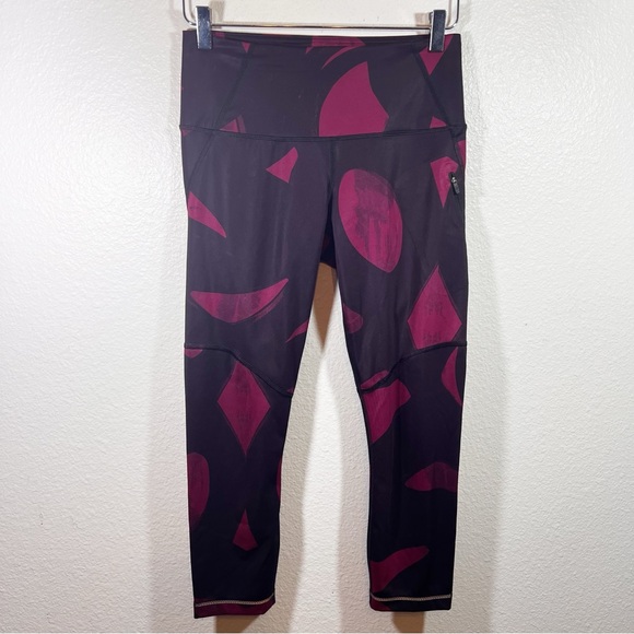 LULULEMON All Sport Crop Leggings Back Spin Stroke Dashing - Picture 2 of 12